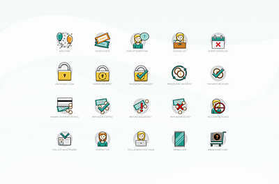 Email Icon set app branding design identity illustration illustrator ui ux vector web