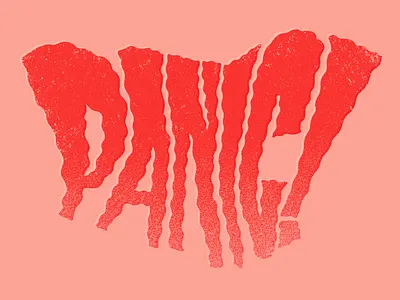 Panic! horror lettering procreate