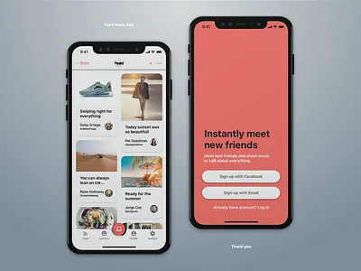 Feed News App - FNA: Feed News and Services app audio app branding design flat graphical icon illustration ui ux