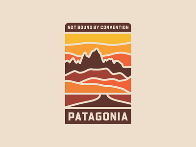 Not Bound By Convention - Concept for Patagonia badge branding branding design design illustration logo patagonia typography