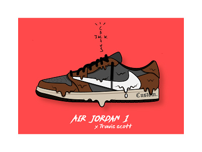 Delicious sneaker ! air branding design fashion flat graphicdesign illustrator jordan nike shoes sneakers travis scott vector