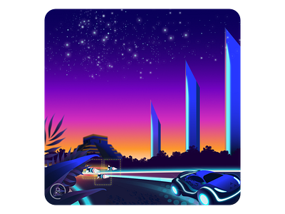 Concept Art - Racing Game concept art design game gradient illustration landscape race space vector