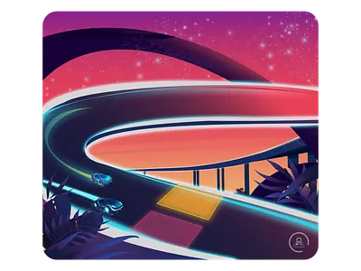 Concept Art - Racing Game concept art design draw game gradient illustration landscape race space vector
