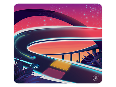 Concept Art - Racing Game concept art design draw game gradient illustration landscape race space vector