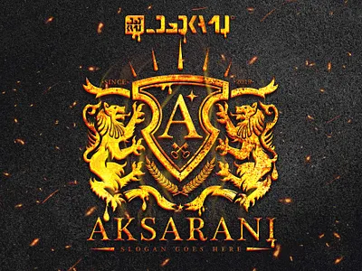 Aksarani Logo Template brand branding design elegant heraldic heraldry identity illustration label logo luxury majestic royal vector vintage