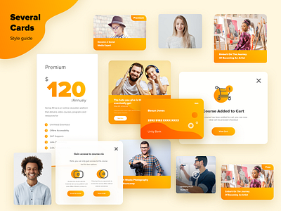 Design System - Cards add to cart blog cards brand buttons concept e learning illustration landingpage material cards material ui online shop ui ux ui designer nigeria ui designers uidesign website