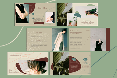 Melissa Powerpoint Template banner botanical design fashion marketing monstera pitch powerpoint pptx presentation style template