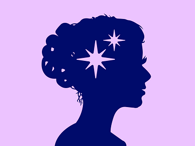 Sparklelogic Logo blue branding cog glimmer glitter green illustration logo magic pink profile purple silhouette sparkle woman