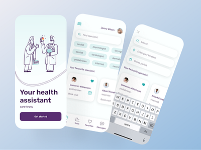 Doctor's Appointment Booking App app app design design figma mobile app ui ui ux