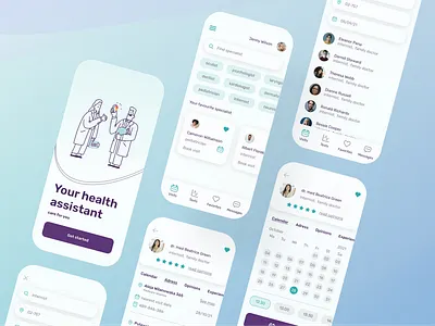 Doctor's Appointment Booking App app app design design figma mobile app ui ui ux