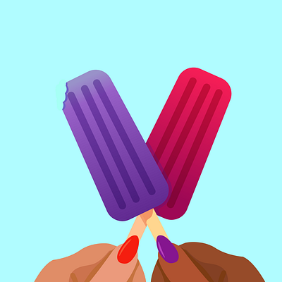 V 36 days of type 36 days of type lettering 36days design ice cream illustration popsicle summer typography vector