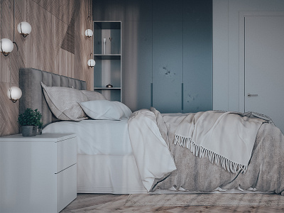 Soft : 3dsMax +Corona 1.7, Photoshop CC. Bedroom apartment 3d art 3d max 3d visualization 3dsmax comfortable coronarender design illustration minimalism shot