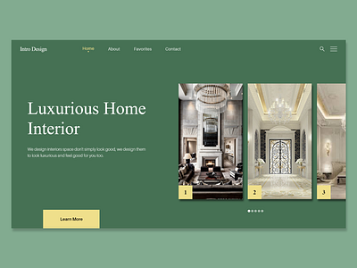 Intro Design - Interior Web UI app app design application design interior interior design interiors mobile ui ui ui ux ui ux design ui design uidesign uiux web web design webdesign website website design