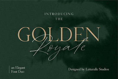 Golden Royale Font Duo branding calligraphy fonts elegant elegant font duo elegant fonts font design font duo fonts collection lettering fonts logo logo fonts luxury modern fonts royal sans serif sans serif font sans serif fonts serif serif font serif fonts