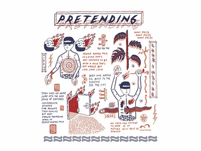 Pretending art artwork design illustration illustration art t shirt design