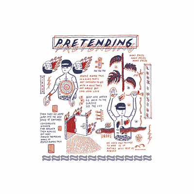 Pretending art artwork design illustration illustration art t shirt design