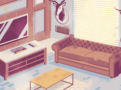 BG | Living Room adobeillustator animation background flat geometric illustrator living room