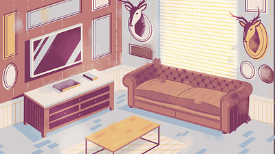 BG | Living Room adobeillustator animation background flat geometric illustrator living room