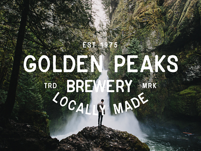 Golden Peaks lockup adventure badge design behance blackwork brand identity branding dribbble font logo logotype mountain outdoor vintage