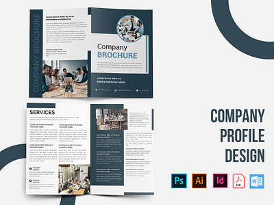 Company Profile Design branding design brown company branding company profile corporate design illustration