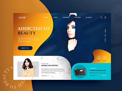 ADDICTED TO BEAUTY - Website clean creative dark design ecommerce design fashion gradients interface landing layout minimal shop store typography ui ui design ux visual design web design website