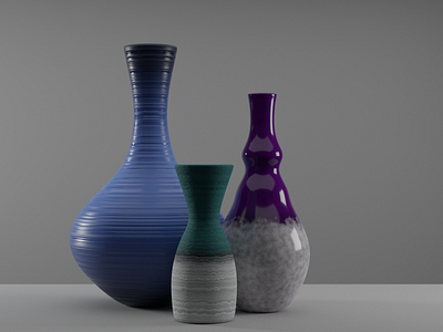 Vases 3d 3d art 3d artist 3d design 3d illustration 3d ilustration blender blender 3d blender3d illustration