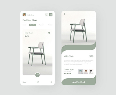 Furniture e-commerce app 2019 trend app design ecommerce mobile app ui ux