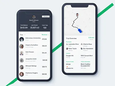 Rideshare - Driver app app design car clean dailyui design drive driver app ios list lyft mobile payment app payments rideshare ridesharing sketch uber ui ux