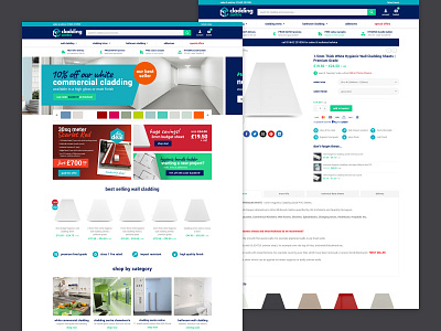 Cladding eCommerce bold brand building business buy cladding ecommerce homepage product productpage sales salesy shop store trade tradesmen ui ux web website