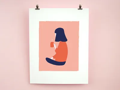 Self-portrait design illustration portrait print screen printing screenprint serigrafia serigraphy