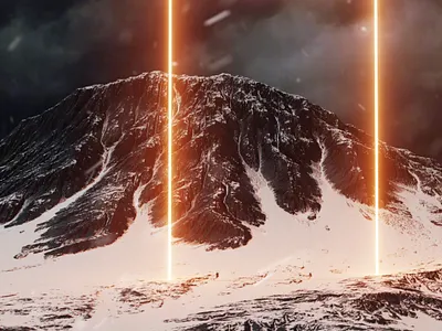 Elevation 3d 3d art 3d artist 3drender design graphic design graphicdesign landscape landscapes landscaping mountain mountains neon neon colors neon light neon lights render rendered renders snow