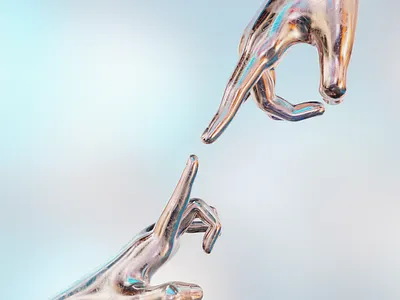 Touch 3d 3d art 3d artist 3drender 3drendering chrome design graphic design graphicdesign hand hands reflection reflections reflective render rendered rendering renders shiny silver