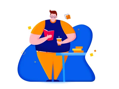 Reading Time branding character concept design dribbble dribbble best shot illustration latest character design minimal website