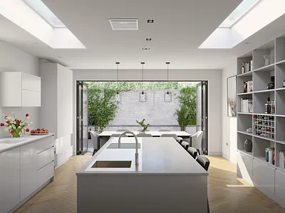 Kitchen Diner 3d art architecture archviz branding brochure c4d cardiff cinema 4d photoshop redshift3d