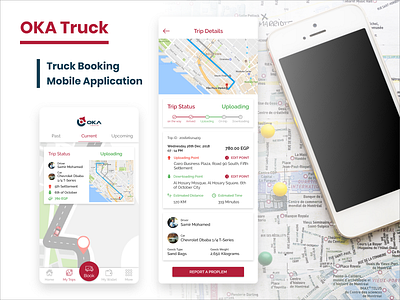 OKA Truck Truck Booking App booking app company interaction design mobile app mobile ui transportation trip truck ui ui design ui ux uidesign uiux ux design uxdesign