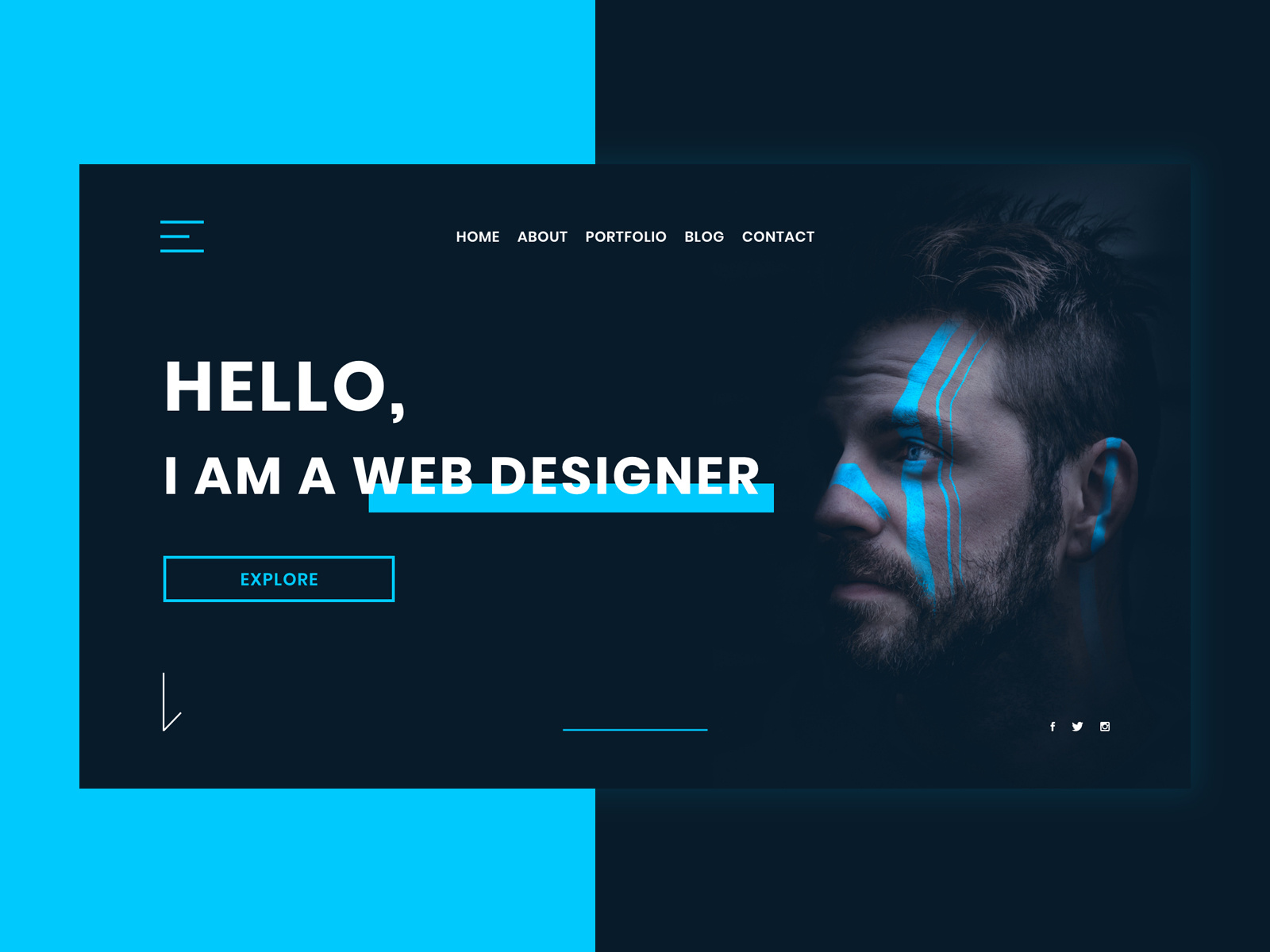 Example of Web Designer Website Concept