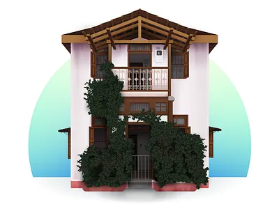 Bandra House architecture home house illustration old vinatge