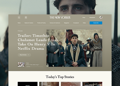 Weekly UI #003 - The New Yorker Homepage Refactoring branding design editorial fashion film homepage illustration magazine new york social media story the new yorker typography ui ux web design