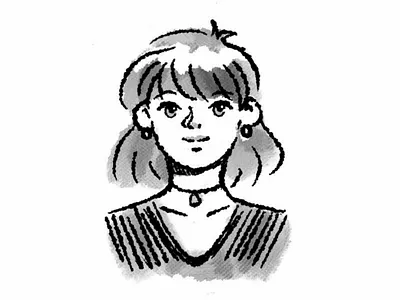 Ink Girl Portrait girl ink inktober portrait