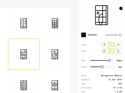 Icons Management Web Application app application assets dashboard design icon iconography icons management pannel svg ui