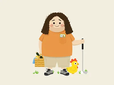 Hurley character character design chicken golf hugo reyes hurley illustration lost lottery picnic