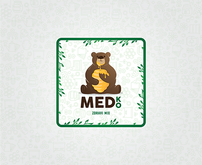Medko - Honey Brand & Label bear bee brand design branding design graphic design honey honeycomb illustration label design logo print design typography vector