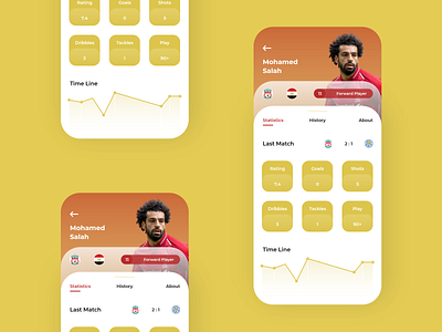 Mo salah | stats animation app design flat illustration ios mobile ui ux web