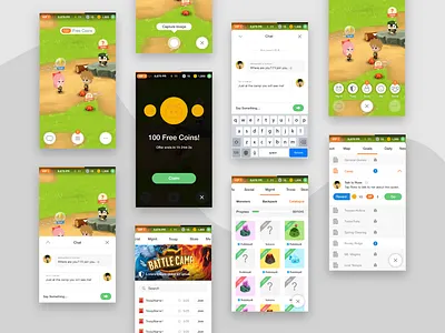 Battle Camp UI app battle chat game instant message mobile mobilegame mobilegames war