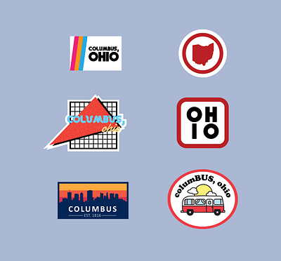 Columbus Sticker Ideas bus cbus columbus ohio sticker pack stickers