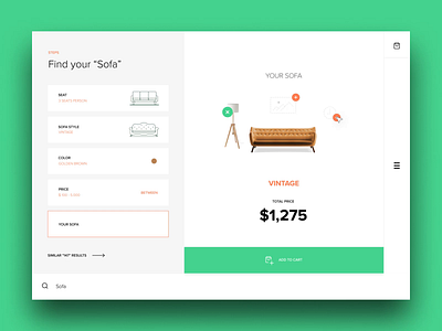 Furnly - Search Progress (Animated) animation design ecommerce flat furniture minimal product design search ui ux web design website