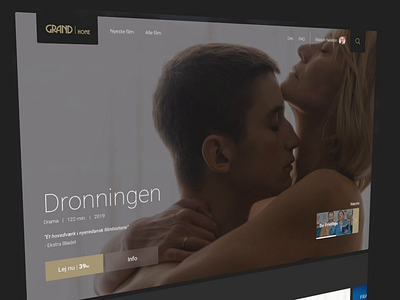 Grand Home - Streaming service design hero movie rentals movies redesign redesign concept slider streaming streaming service videos videos content