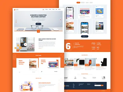 ebakers marketing and programming solutions design graphic design home page illustration landing page shop ui ux web design website