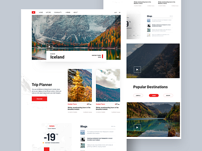 Travel Categories blog card clean design header minimal norde rating talavadze travel travel blog typogaphy ui ux web