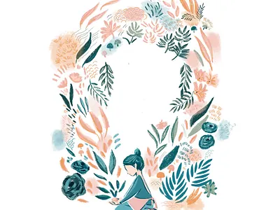 Grow your own garden abstract colors flowers flowers illustration gardens illustration illustration art procreate art